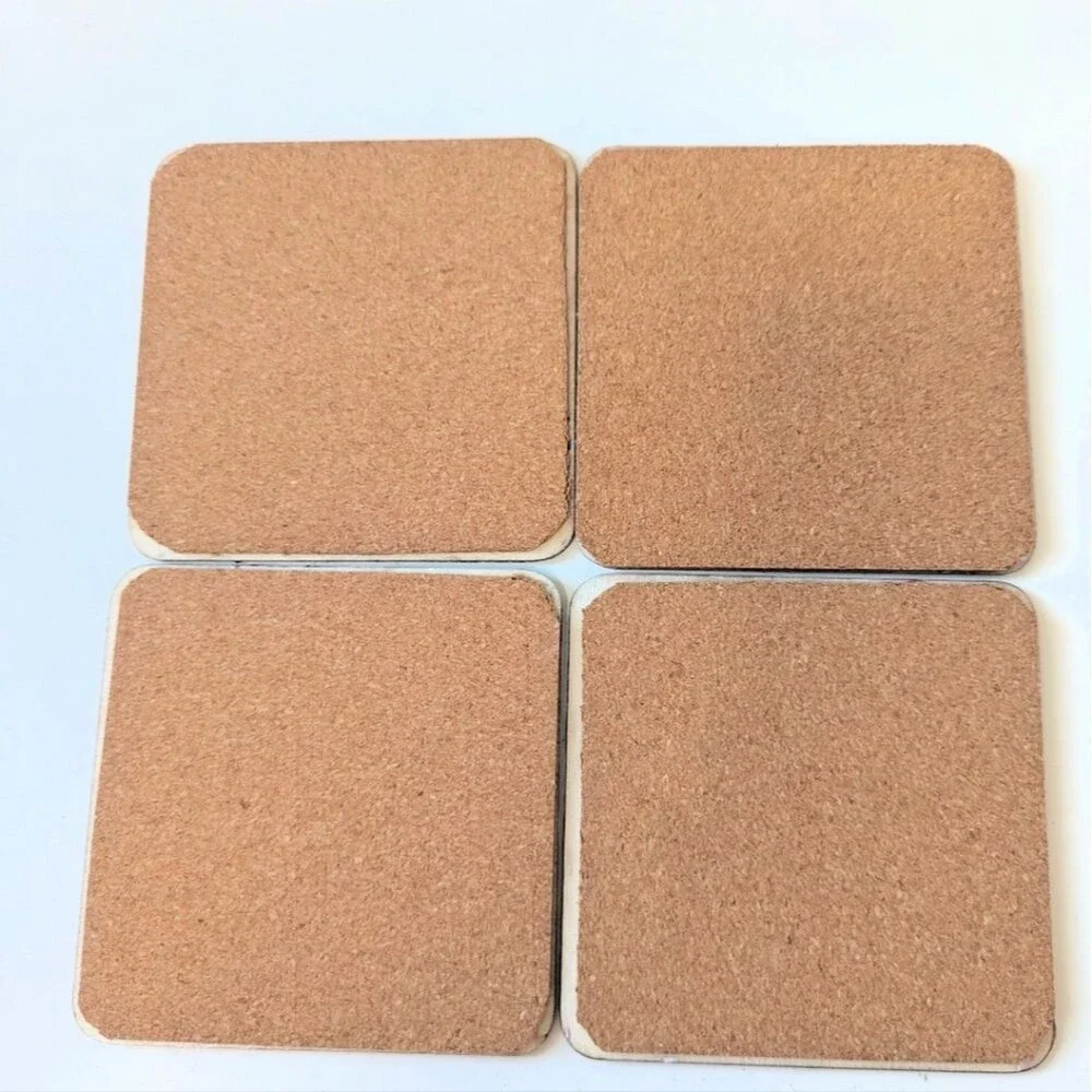Set Of 4 Handmade Coasters Preppy Coastal Hostess Entertaining Cottage